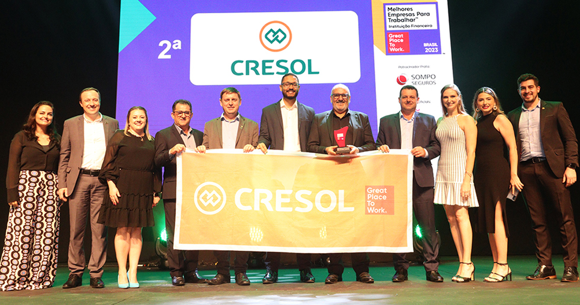Cresol avança no ranking GPTW e é a 2ª melhor Instituição Financeira Cooperativa para se trabalhar  Cresol avança no ranking GPTW e é a 2ª melhor Instituição Financeira Cooperativa para se trabalhar